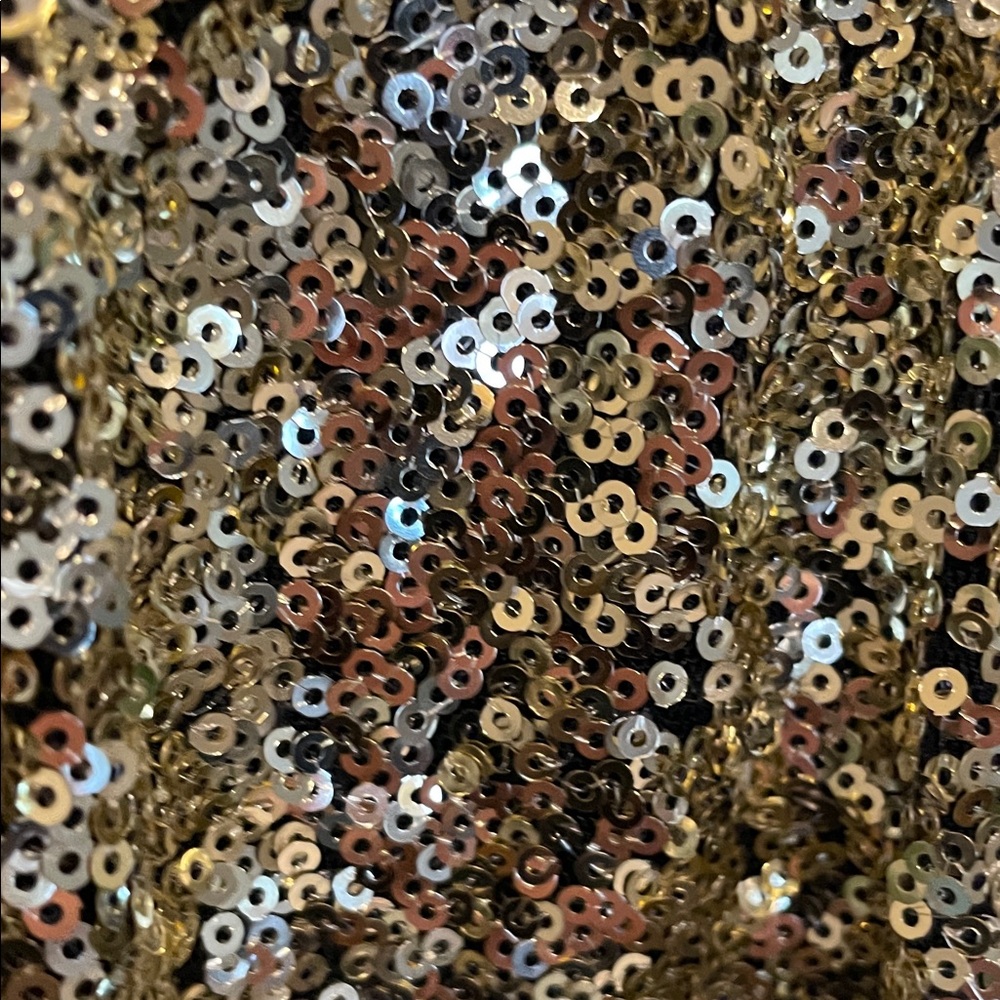 XL Ampersand & Avenue Gold Sequin Skirt - Picture 4 of 5